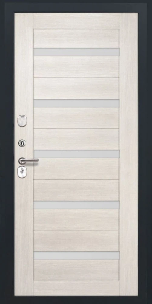 Входная дверь ДвериПРО L-45 СБ-1 (ст. белое, 16мм, беленый дуб) DPRO200513 внутренняя сторона