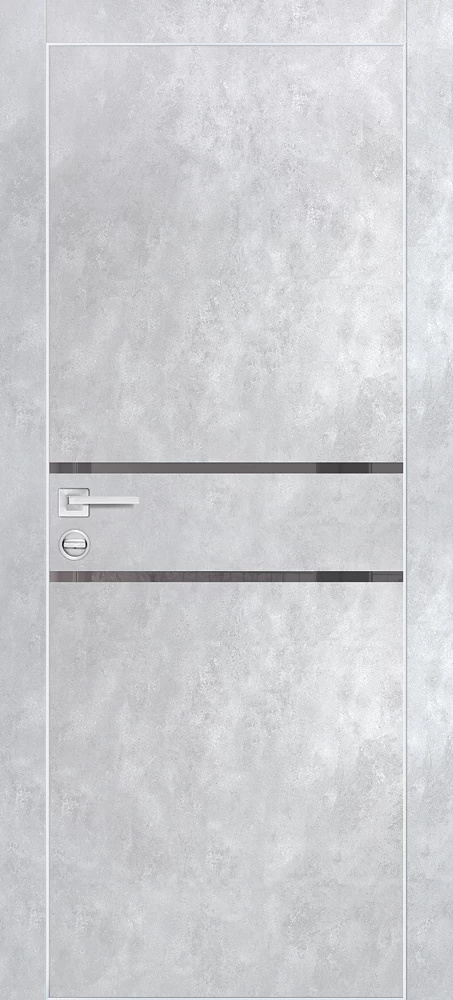Фото Межкомнатная дверь PX-18 AL кромка с 4-х ст. Серый бетон